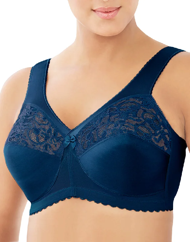 Glamorise Magic Lift Full Figure Soft Cup Support Bra Blue - G-1000