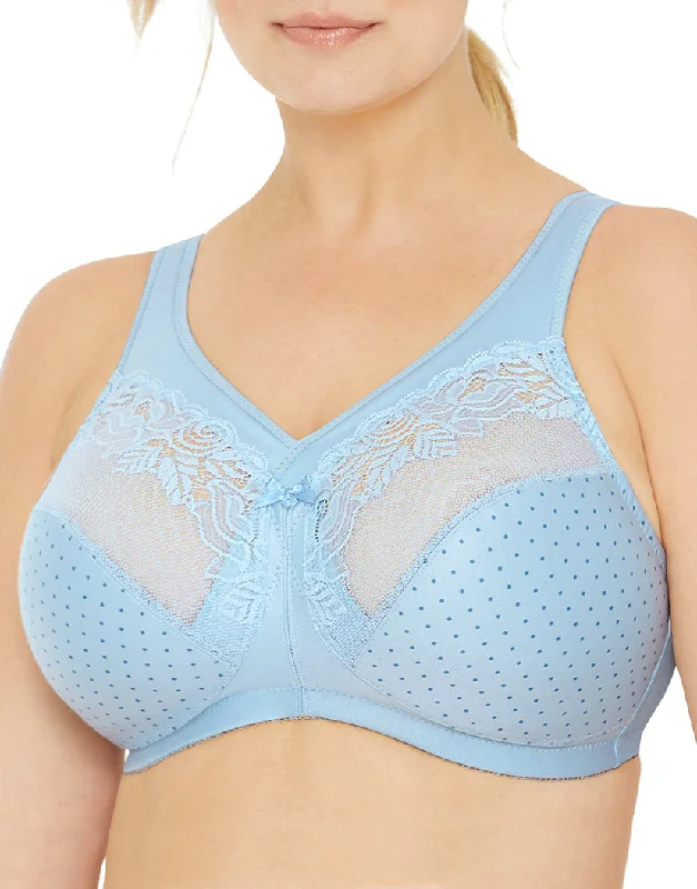 Glamorise Magic Lift Wirefree Minimizer Bra Light Blue - G-1003