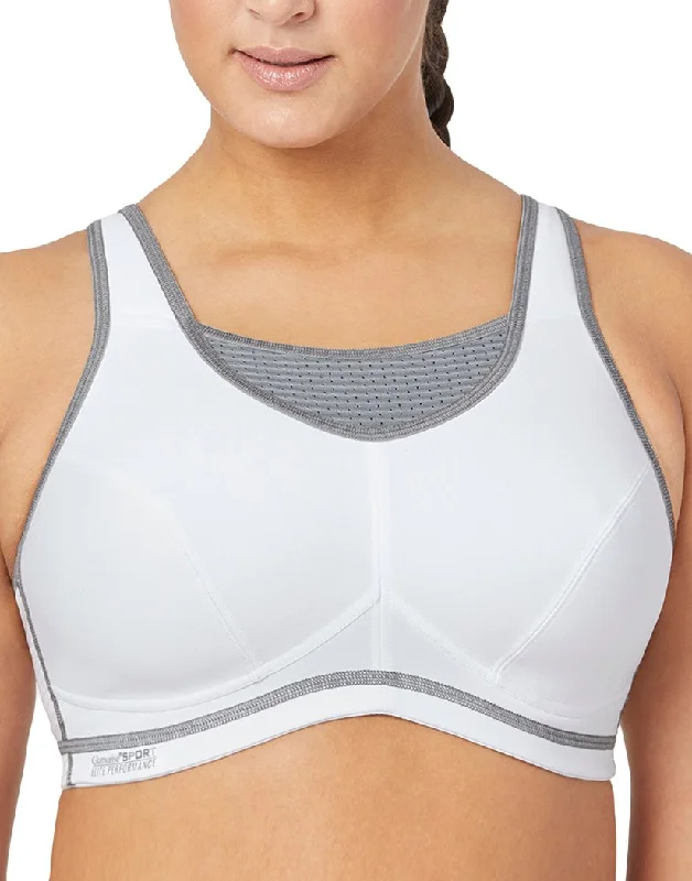 Glamorise Sport Elite Performance Camisole Sport Bra White/Gray 1067