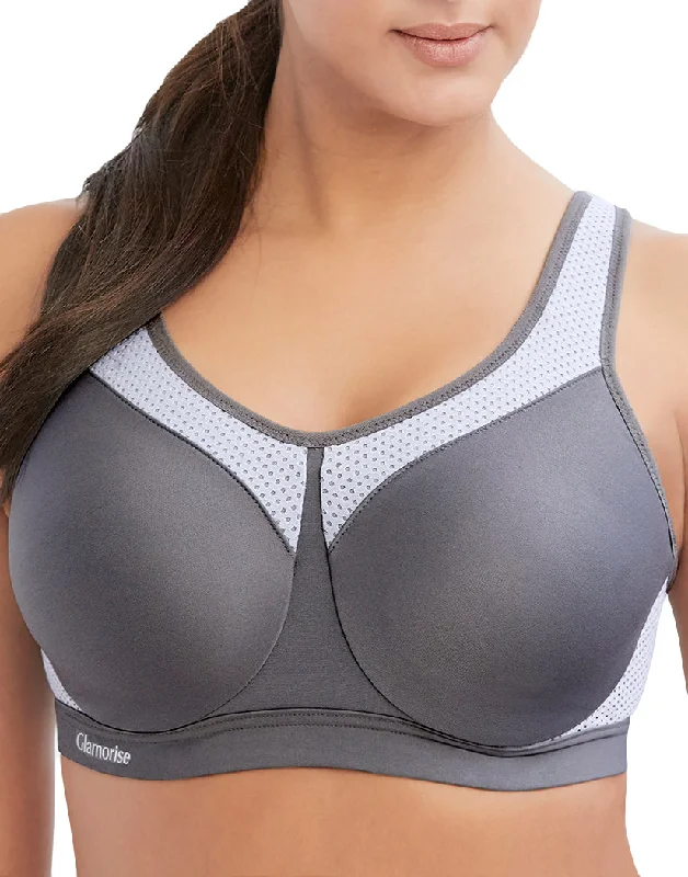 Glamorise Sport Underwire High Impact Bra Gray 9066