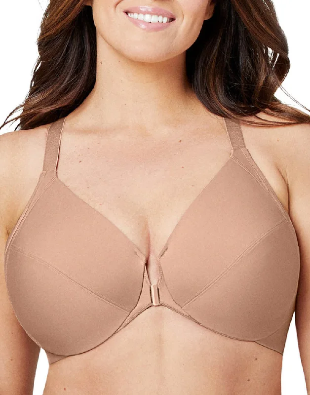 Glamorise Wonder Wire Front Close Smoothing Underwire Bra 1247