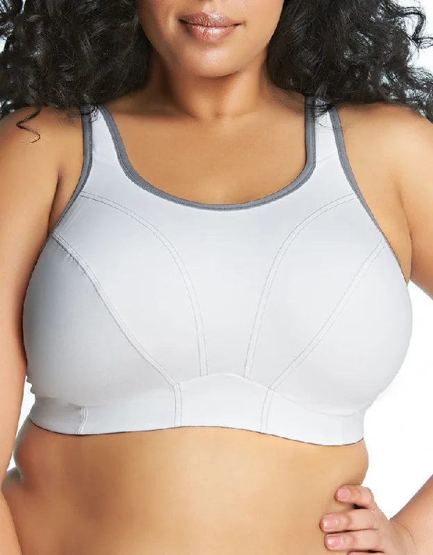 Goddess Full Figure Wirefree Sports Bra White GD6910