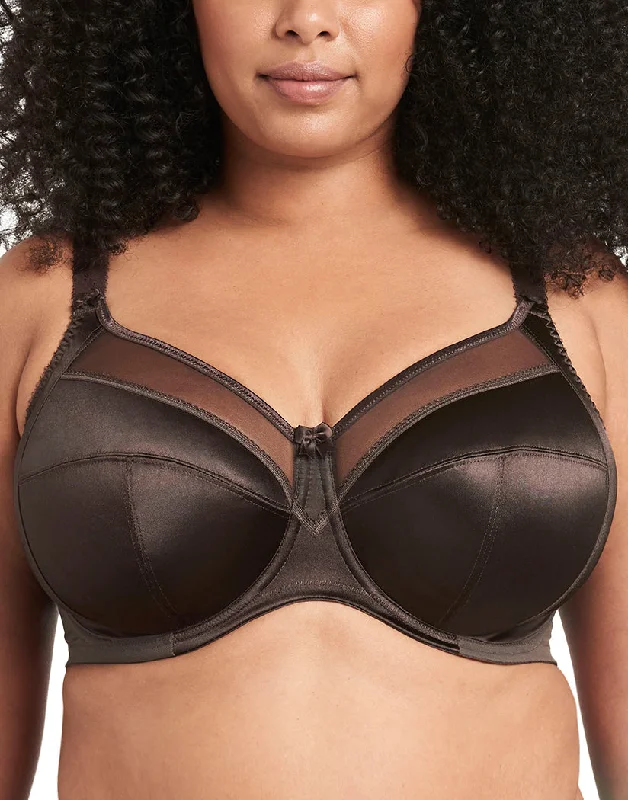 Goddess Keira Underwire Banded Bra Chocolate GD6090