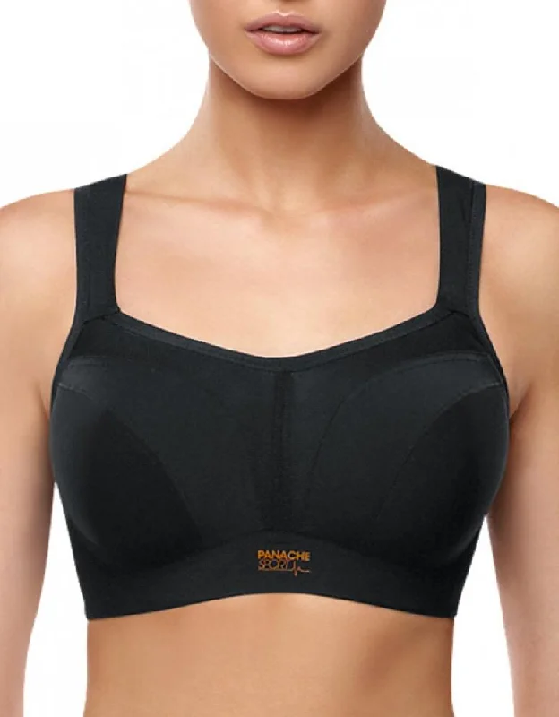 Panache Hi Impact Full-Busted Underwire Sports Bra Black 5021