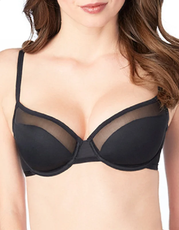 Le Mystere Shine and Sheer Unlined Demi Bra 4458