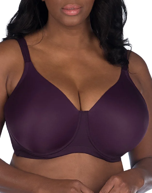 Leading Lady The Brigitte Full Coverage Wirefree Molded Padded Seamless Bra Blackberry Wine 5042