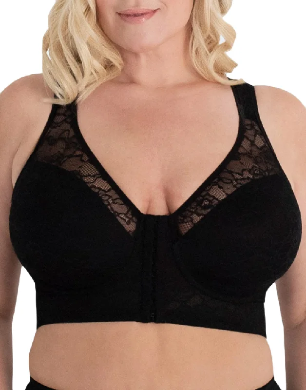 Leading Lady Grace Wirefree Posture Back Bra Black 5230