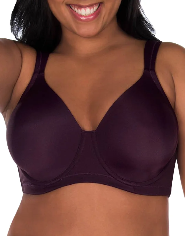 Leading Lady The Brigitte Full Coverage Underwire Molded Padded Seamless Bra Blackberry Wine 5028