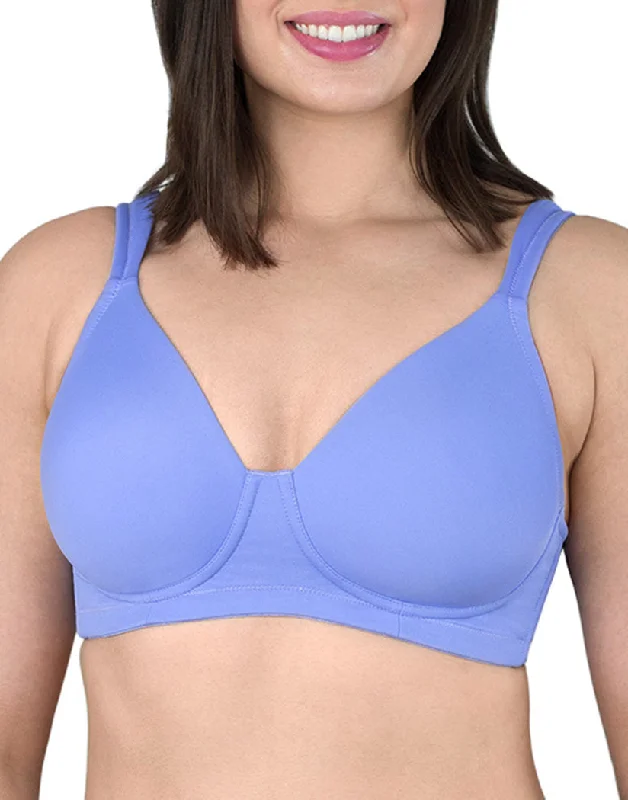 Leading Lady The Brigitte Full Coverage Underwire Molded Padded Seamless Bra Lavender Blue 5028