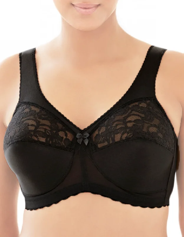 Glamorise Magic Lift Full Figure Soft Cup Support Bra Black - G-1000