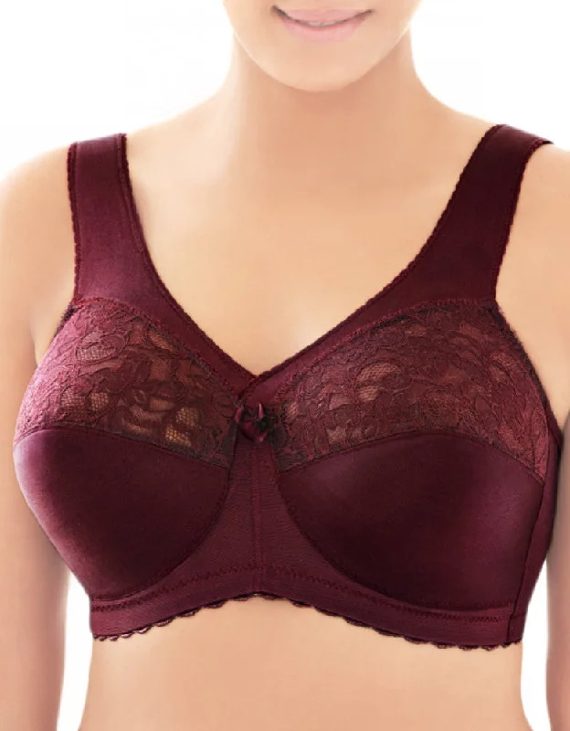 Glamorise Magic Lift Full Figure Soft Cup Support Bra Burgundy - G-1000