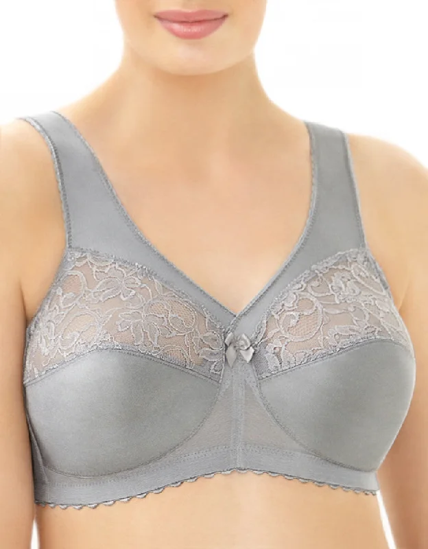 Glamorise Magic Lift Full Figure Soft Cup Support Bra Soft Gray - G-1000