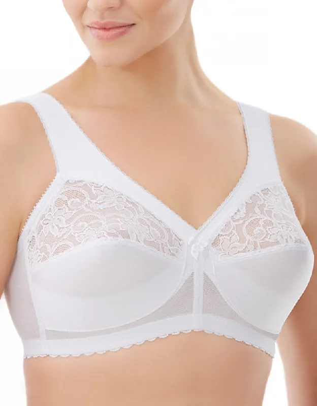 Glamorise Magic Lift Full Figure Soft Cup Support Bra White - G-1000