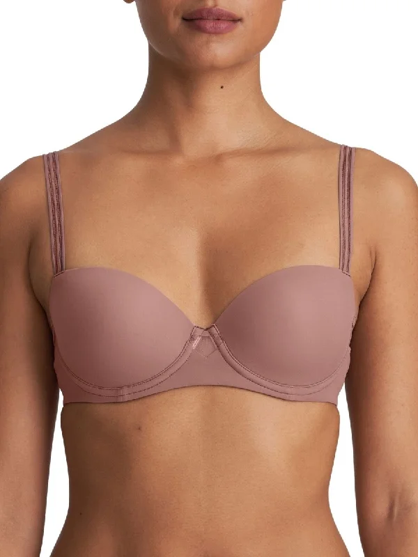 Louie Padded Balcony Bra - Satin Taupe