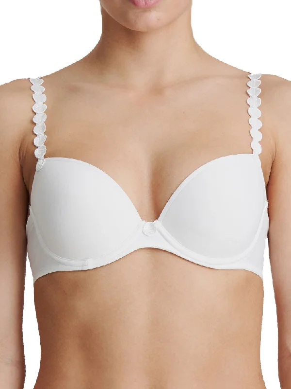 Tom Padded Plunge Bra - White