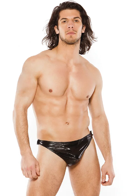 Men's Wet Look Tear Away Thong