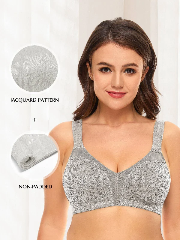 Minimizer Full Coverage Bra Non Padded Wire-free Silver Gray