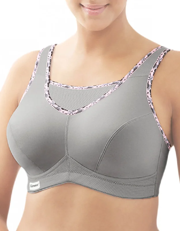 Glamorise No Bounce Cami Sports Bra Soft Grey - G-1066