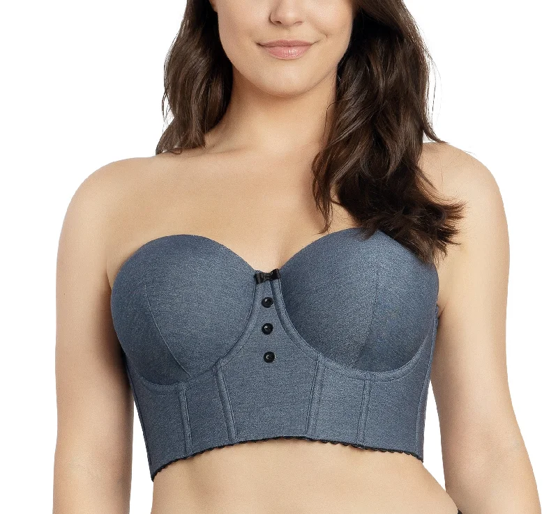 Parfait Dolly Longline Strapless Underwire Bustier (P50118) - Dark Blue Denim