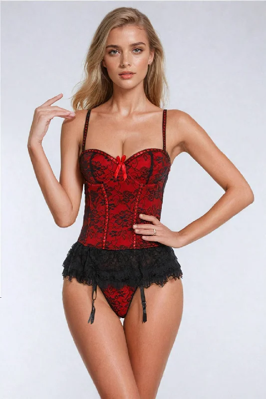 Skirted Lace Bustier Set