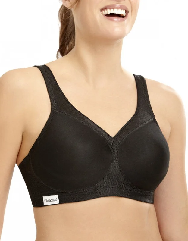 Glamorise Sport Soft Cup Superior Support Bra Black 1006