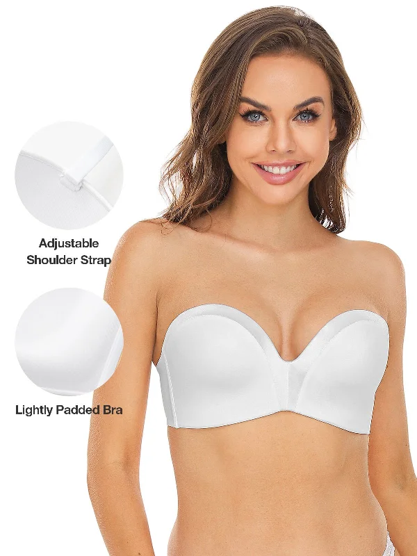 Strapless Wirefree Multiway Push Up Bra White