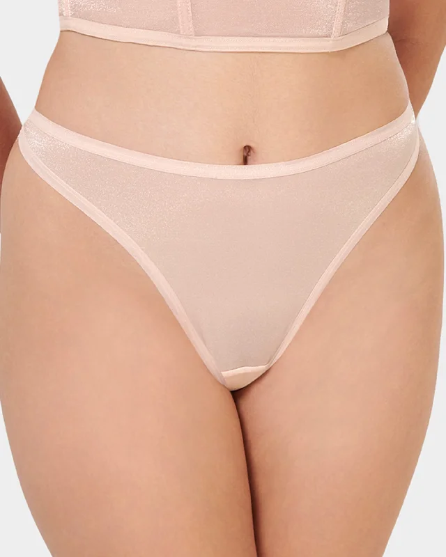 Thena High-Waist Thong Frosted Caramel