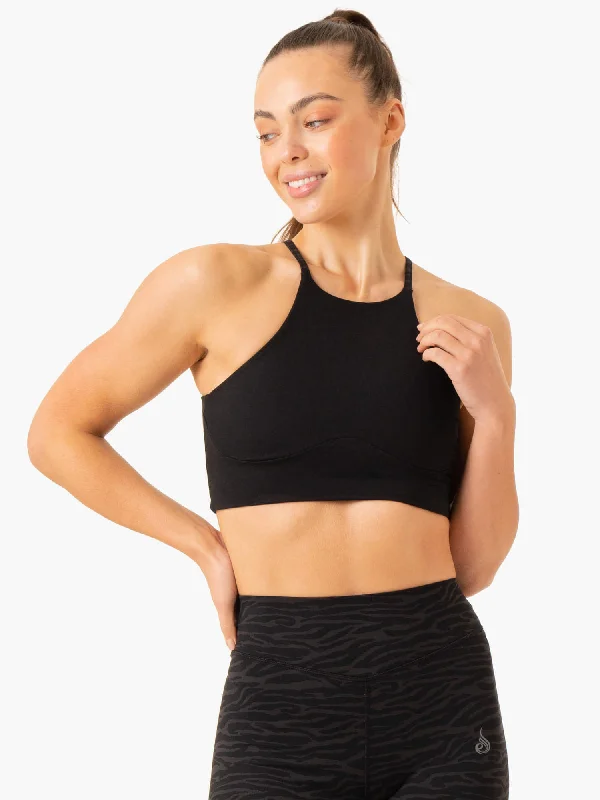 Transform Reversible Sports Crop - Black Zebra