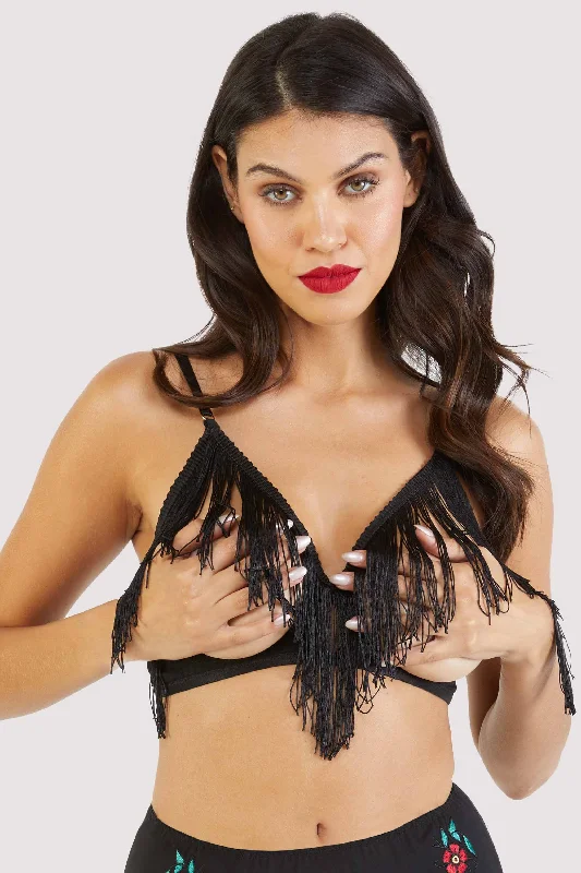 Mabel Western Fringe Open Cup Bra